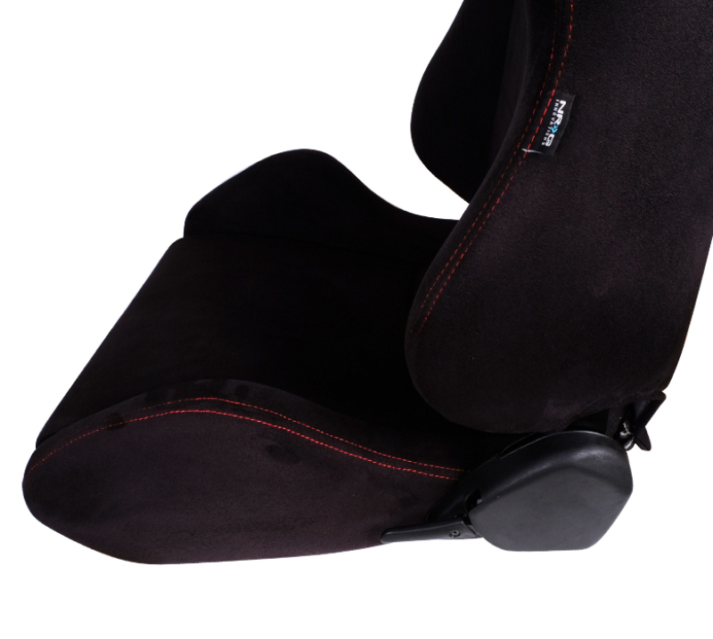 NRG Sport Seats (Pair) Type-R Suede w/NRG Logo - Black w/Red Stitching thumbnail 8