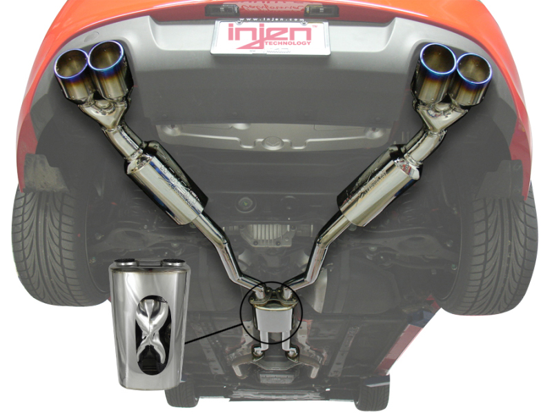 Injen 10-15 Hyundai Genesis Coupe 3.8L V6 SS CB Exhaust w/ Quad Titanium Tips thumbnail 4