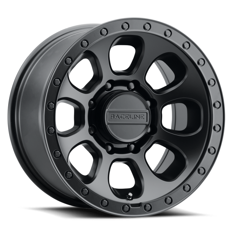 Raceline 961B Bolt 17x9in / 8x165.1 BP / -12mm Offset / 130.81mm Bore - Satin Black thumbnail 4