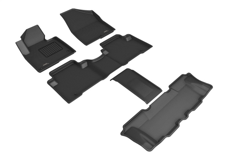 3D MAXpider 13-19 Hyundai Santa Fe 6 & 7 Seat / Hyundai Santa Fe XL Kagu Black Full Set thumbnail 2
