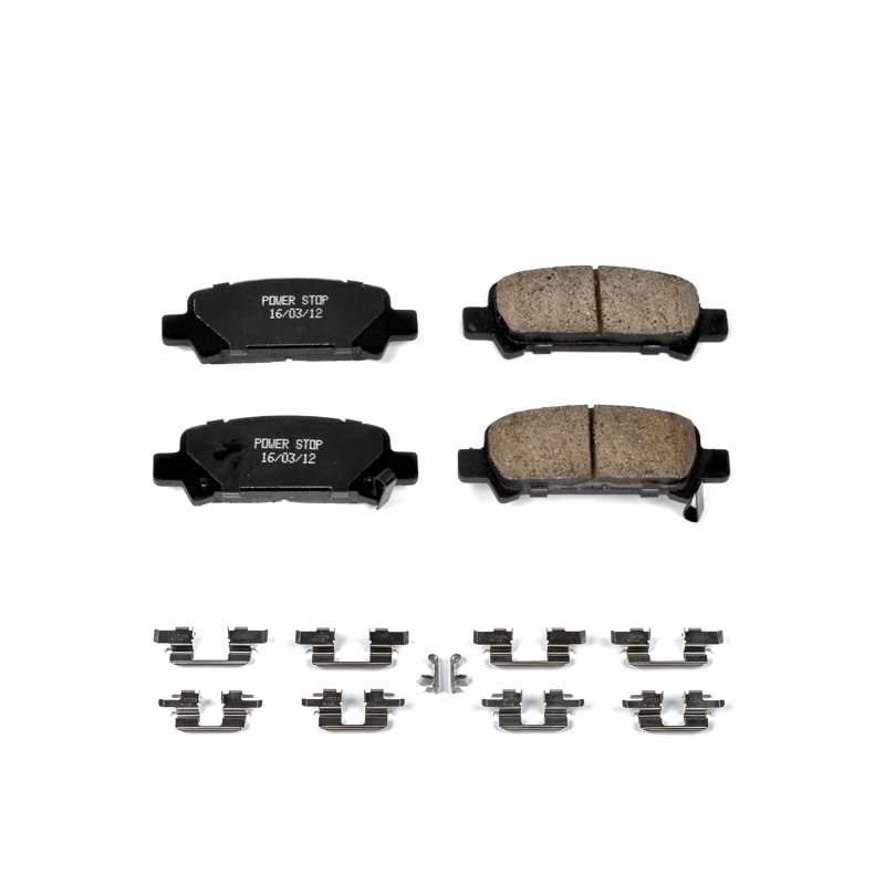 Power Stop 03-06 Subaru Baja Rear Z17 Evolution Ceramic Brake Pads w/Hardware thumbnail 7