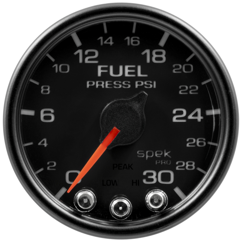 Autometer Spek-Pro Gauge Fuel Press 2 1/16in 30psi Stepper Motor W/Peak & Warn Blk/Blk thumbnail 5