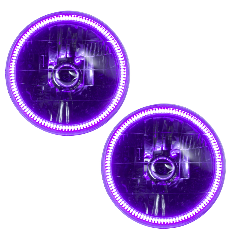Oracle Lighting 97-06 Jeep Wrangler TJ Pre-Assembled LED Halo Headlights -UV/Purple thumbnail 2