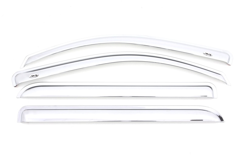 AVS 15-18 Chevy Silverado 2500 Crew Cab Ventvisor Front & Rear Window Deflectors 4pc - Chrome thumbnail 2