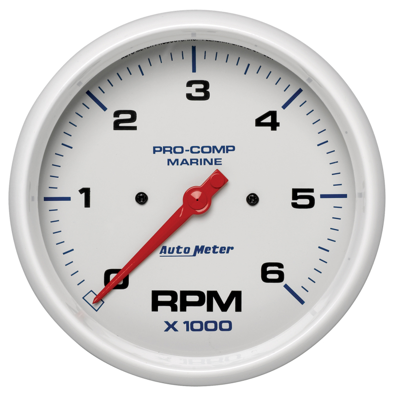 Autometer Marine White Ultra-Lite 5in In-Dash Tachometer 0-6K RPM thumbnail 8
