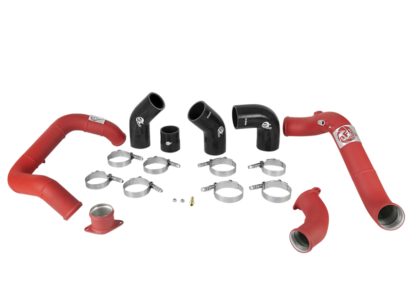 BladeRunner 2-1/4 IN & 2-1/2 IN Aluminum Hot and Cold Charge Pipe Kit Red