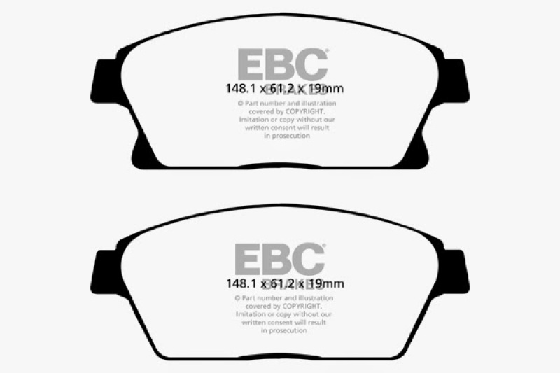 EBC 13+ Buick Encore 1.4 Turbo Ultimax2 Front Brake Pads thumbnail 4