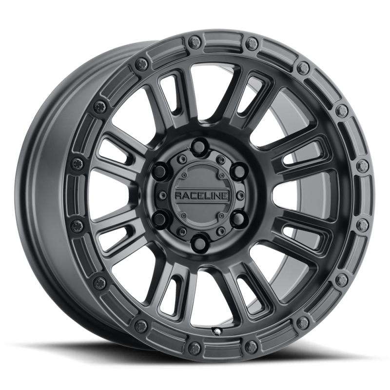 Raceline 956B Compass 18x9in / 8x170 BP / -12mm Offset / 125.2mm Bore - Satin Black Wheel thumbnail 3