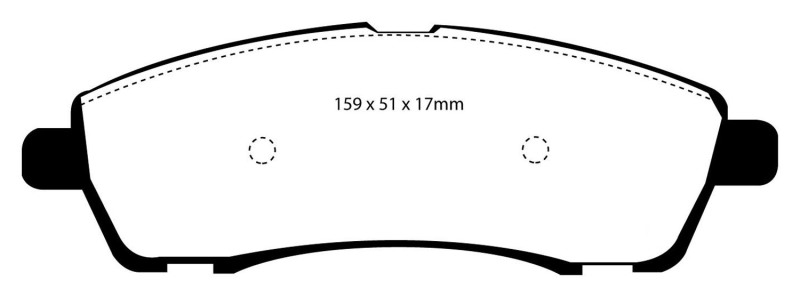 EBC 00-02 Ford Excursion 5.4 2WD Yellowstuff Rear Brake Pads thumbnail 2