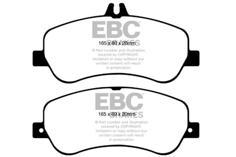 EBC 13-16 Mercedes-Benz GLK250 2.1 Twin TD Redstuff Front Brake Pads thumbnail 4