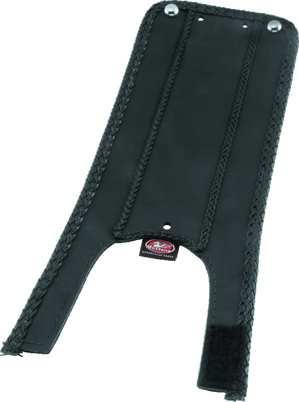 Mustang 84-06 Harley Standard Rear Tire Wide Touring Std Solo Seat w/Driver Backrest - Black