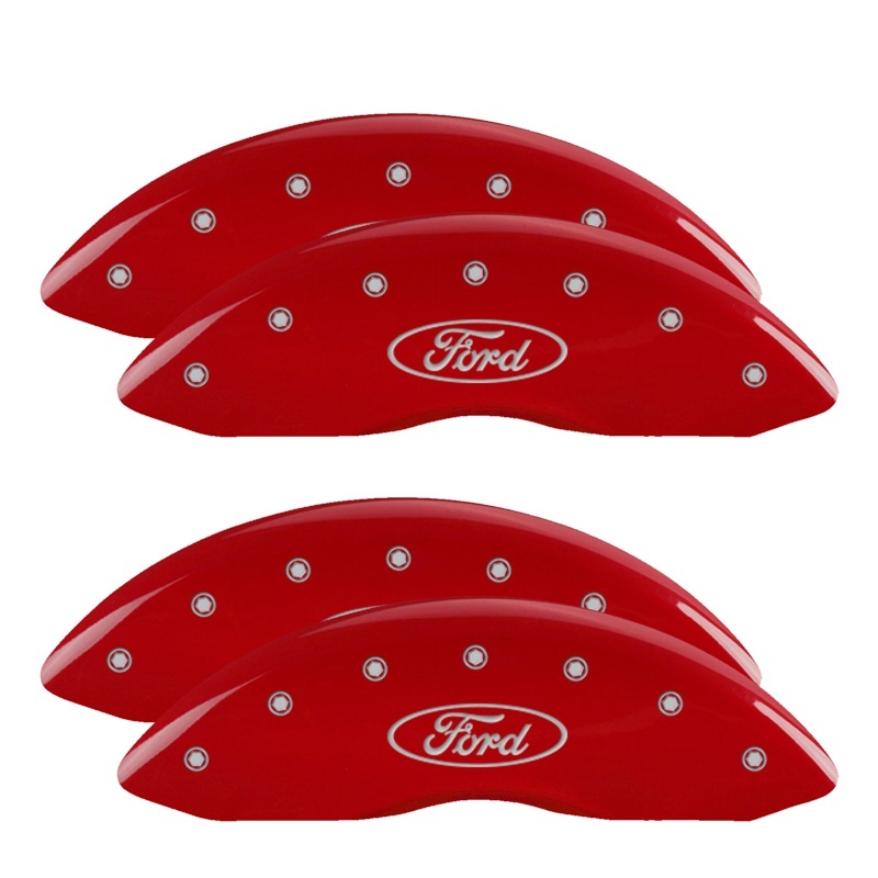 MGP 4 Caliper Covers Engraved Front & Rear No bolts/Sport Red finish silver ch thumbnail 7