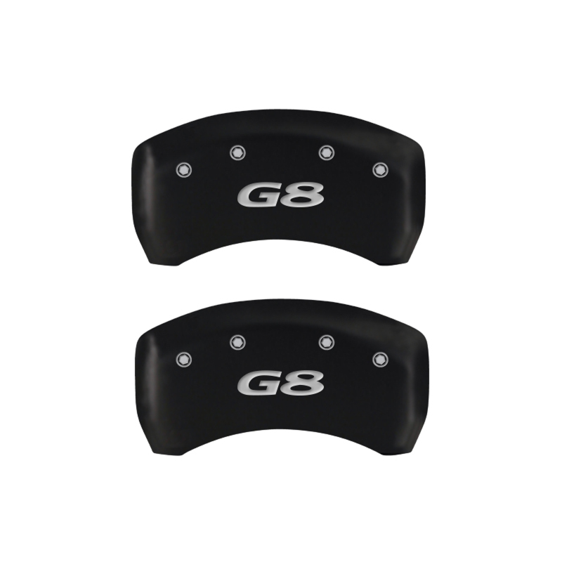 MGP 4 Caliper Covers Engraved Front Pontiac Engraved Rear G8 Red finish silver ch thumbnail 7