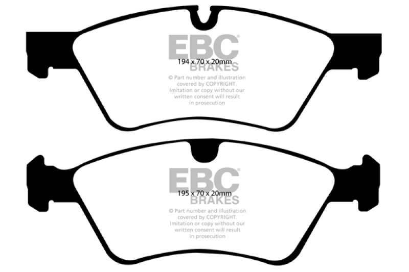 EBC 06 Mercedes-Benz E500 5.0 4-Matic Ultimax2 Front Brake Pads thumbnail 2