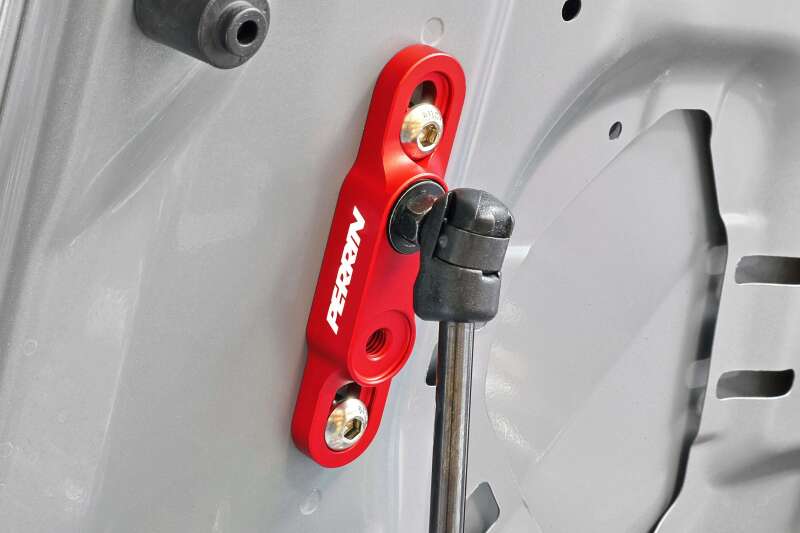 PERRIN 15+ Subaru WRX/STI High-Lift Hood Brackets - Red thumbnail 5