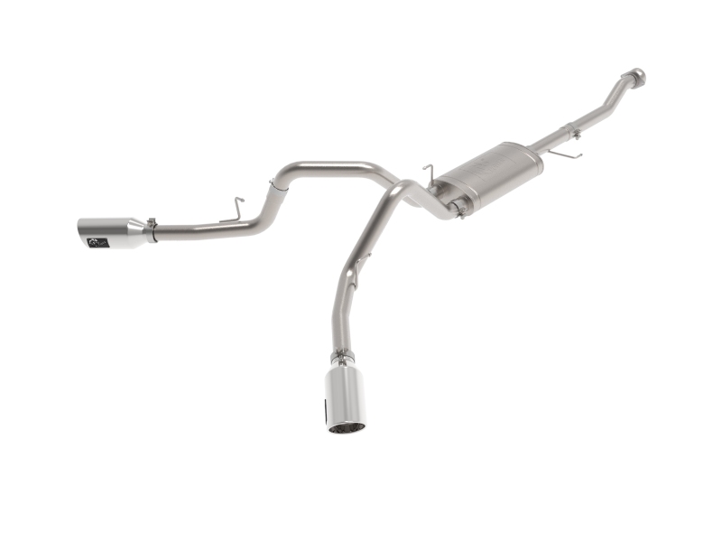 aFe Vulcan 3in 304 SS Cat-Back Exhaust 2021 Ford F-150 V6 2.7L/3.5L (tt)/V8 5.0L w/ Polished Tips thumbnail 2