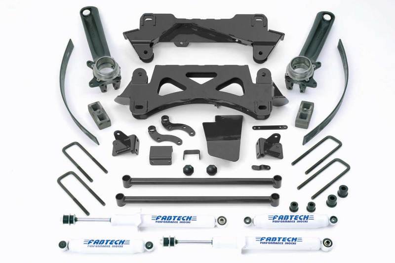 Fabtech 95.5-04 Toyota Tacoma 4 Cyl 2/4WD 6 Lug 6in Perf Sys w/Perf Shks (1x fabFTS26000BK, 1x fabFTS26003BK, 2x fabFTS7267)
