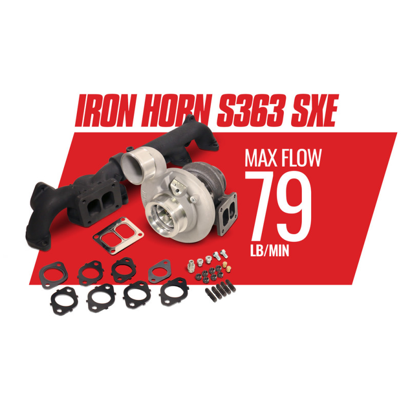 BD Diesel BD Iron Horn 5.9L Cummins Turbo Kit S363SXE/76 0.91AR Dodge 2003-2007