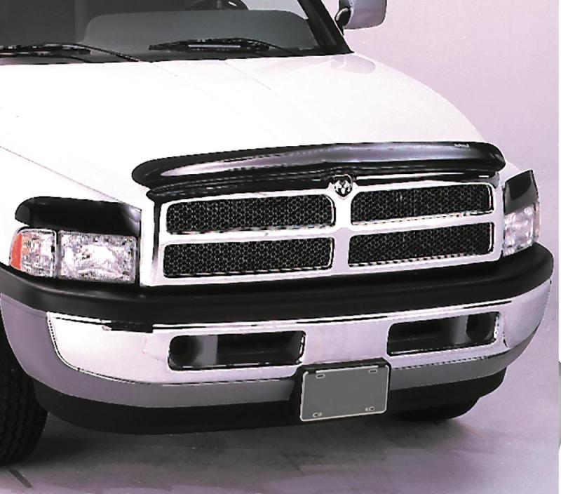 AVS 08-11 Dodge Dakota (Behind Grille 3 Pc) Bugflector Deluxe Medium Profile Hood Shield - Smoke thumbnail 4