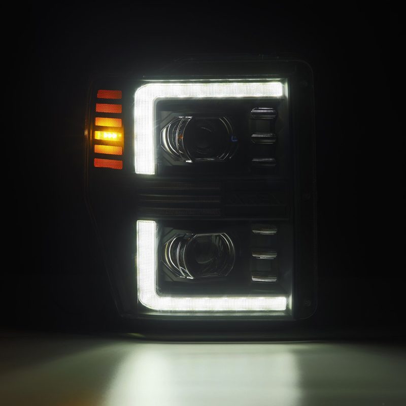 AlphaRex 08-10 Ford F250-550 PRO-Series Projector headlights Black w/Activ Light/Seq Signal thumbnail 6
