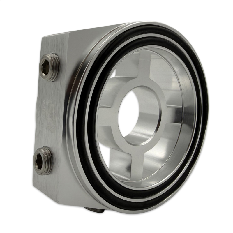 BLOX Racing Oil Filter Block Adapter Silver / For Oil Pressure / Oil Temperature thumbnail 5