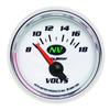 Autometer Voltmeter 52.4mm Short Sweep Electric 8-18 Volts thumbnail 6
