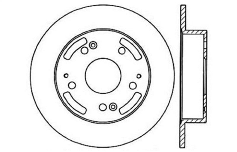StopTech 02-06 Acura RSX Incl. Type S / 97-01 Integra Type R Slotted & Drilled Right Rear Rotor thumbnail 3