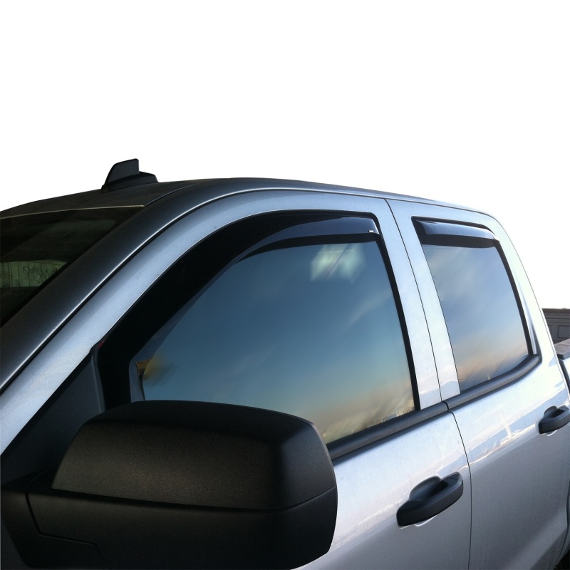 Westin 2014-2018 Chevy Silverado 1500 Dbl Cab In-Channel Wind Deflector 4pc - Smoke thumbnail 8