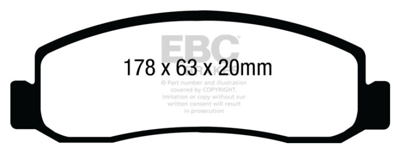 EBC 08-10 Ford F250 (inc Super Duty) 5.4 (2WD) Greenstuff Front Brake Pads thumbnail 5