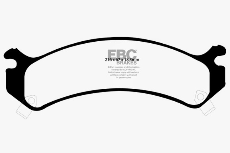 EBC 01-05 Cadillac Deville 4.6 HD Ultimax2 Front Brake Pads thumbnail 4