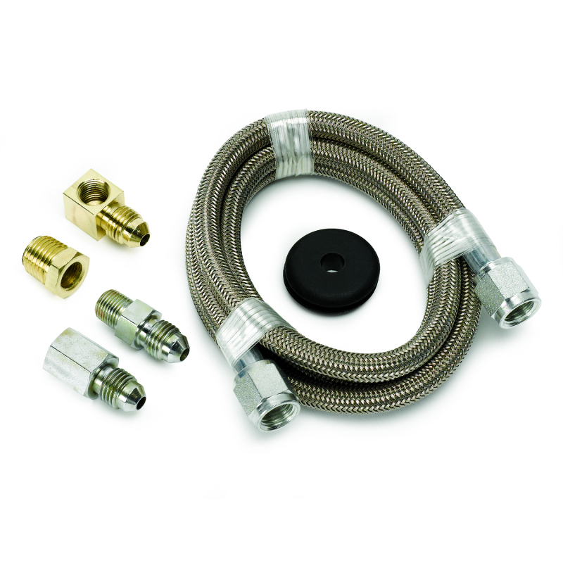 Autometer #4 Braided SS Line (-4AN) 4ft 3/16in ID Fittings thumbnail 4