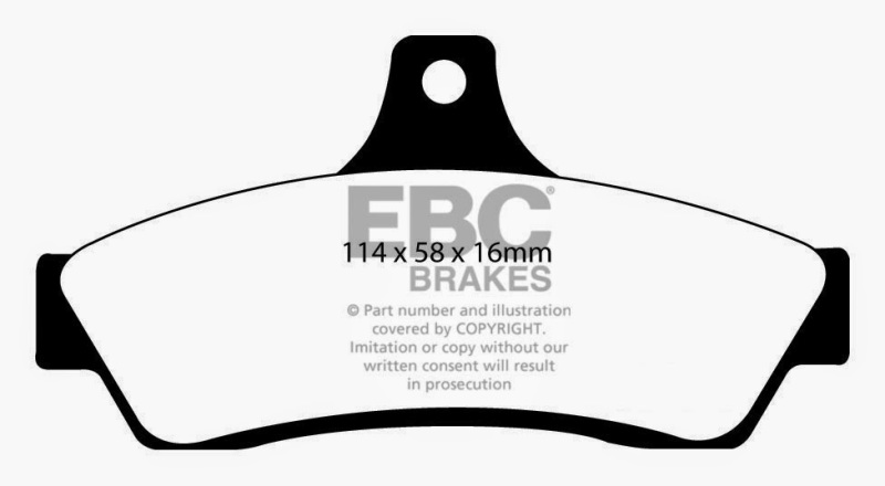 EBC 03-04 Pontiac GTO 5.7 (Solid Rear Rotors) Redstuff Rear Brake Pads thumbnail 4