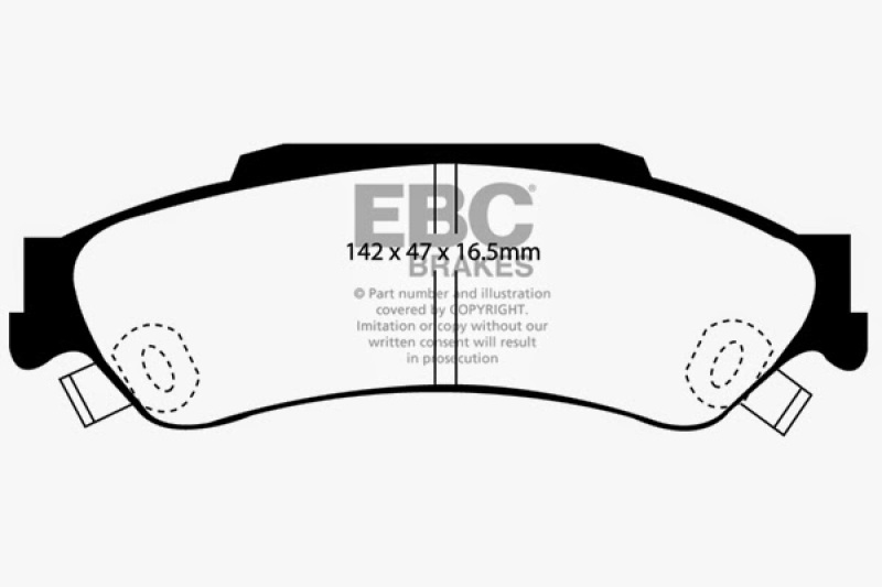 EBC 98-05 Chevrolet Blazer 4.3 2WD Ultimax2 Rear Brake Pads thumbnail 4