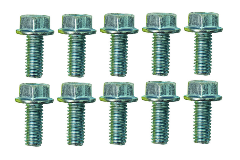 Moroso 5/16in-18 x .750in Serrated Zinc Flange Bolt - 10 Pack