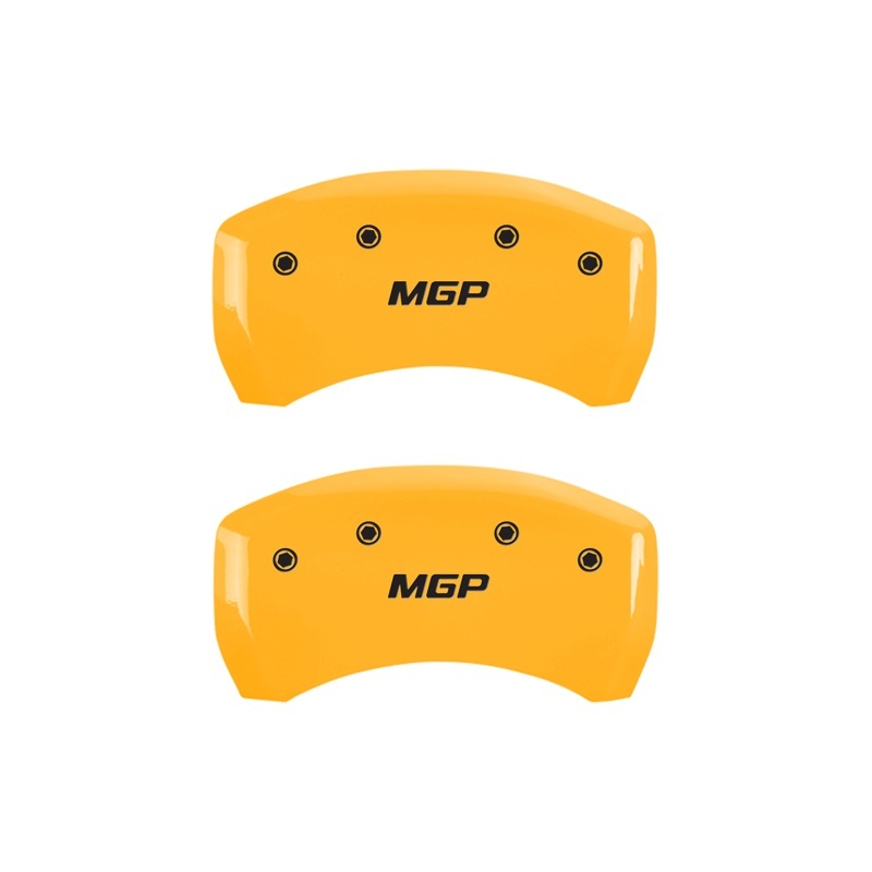 MGP Rear set 2 Caliper Covers Engraved Rear MGP Yellow finish black ch thumbnail 4