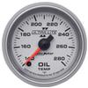 Autometer Ultra-Lite II 52mm 140-280 Deg F Full Sweep Electric Oil Temperature Gauge thumbnail 7