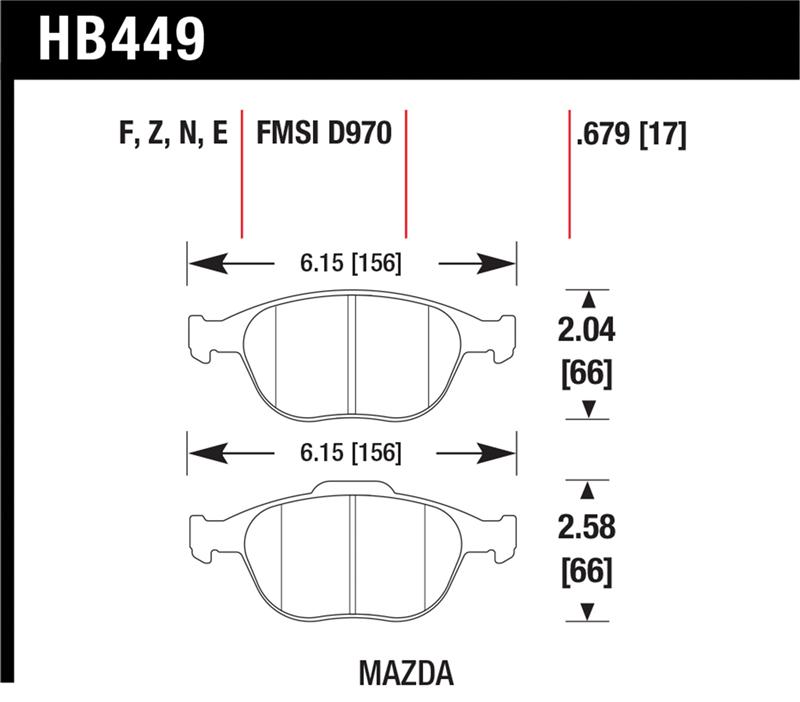 HAWK HP+ Brake Pad Sets