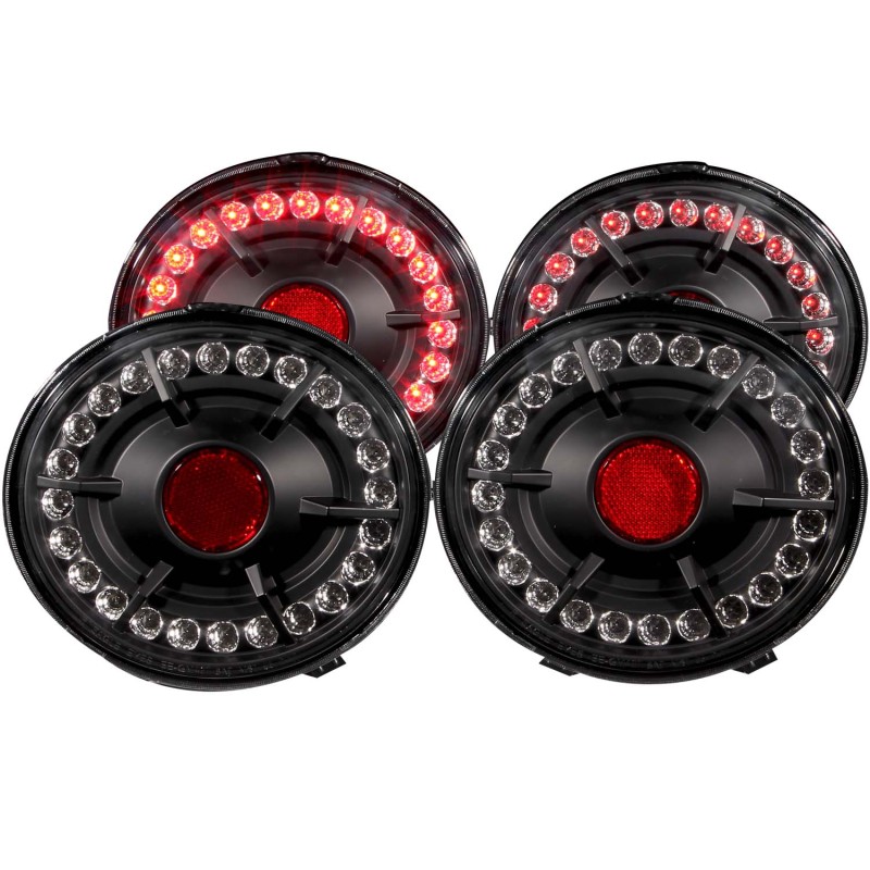 ANZO 2005-2010 Chevrolet Corvette LED Taillights Black 4pc thumbnail 3