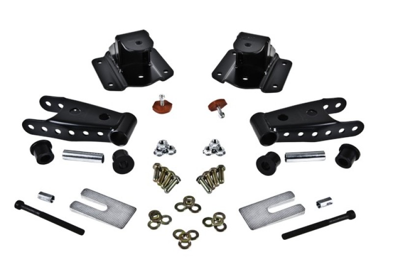 4" Drop Leaf Spring Shackle & Hanger Kit (Front Hanger/Rear Shackle)
SHACKLE & HANGER KIT | 4 INCH DROP - 6594