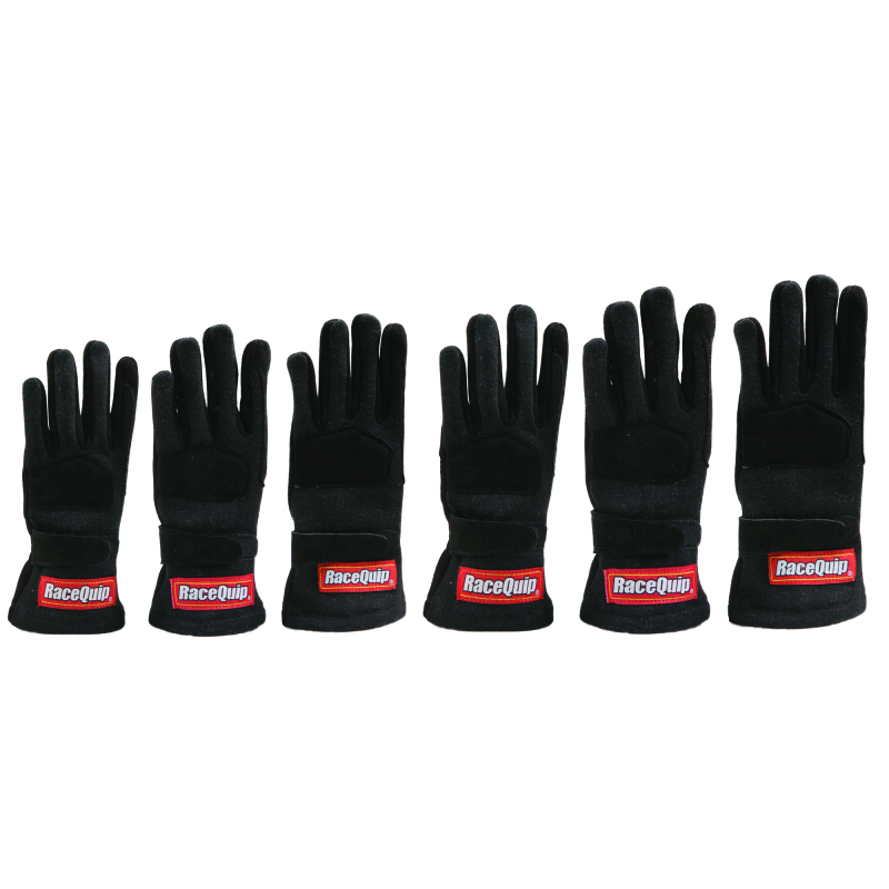 RaceQuip Black 2-Layer SFI-5 Glove Kid - XXS K6