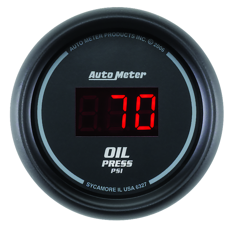 Autometer Black 0-100 psi Digital Oil Pressure Gauge thumbnail 8