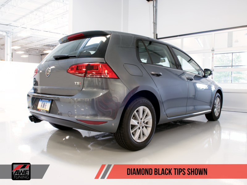 AWE Tuning VW MK7 Golf 1.8T Touring Edition Exhaust w/Diamond Black Tips (90mm) thumbnail 9