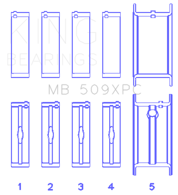 King Engine Bearings Chevrolet 400 V8 Coated Performance Rod Bearing Set thumbnail 5