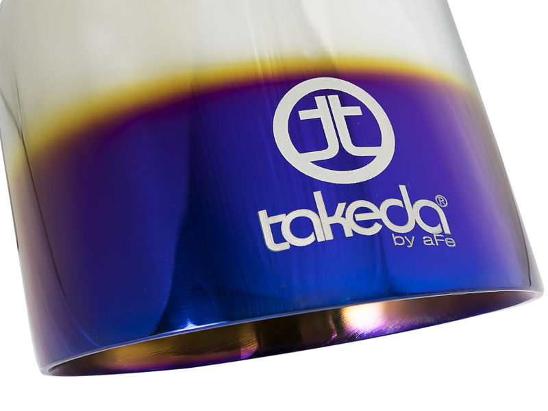 aFe Takeda 304 Stainless Steel Clamp-On Exhaust Tip 2.5in. Inlet / 4.5in. Outlet - Blue Flame thumbnail 9