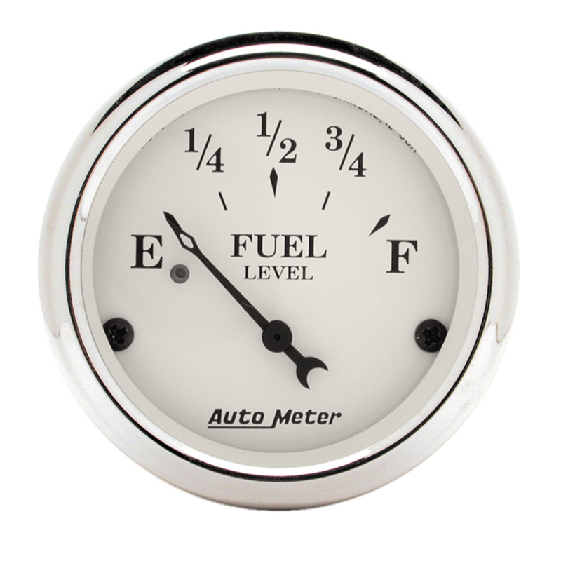 AutoMeter Gauge Fuel Level 2-1/16in. 240 Ohm(e) to 33 Ohm(f) Elec Old Tyme White thumbnail 3