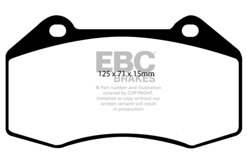 EBC 07-08 Chevrolet Cobalt 2.0 Supercharged (SS) Greenstuff Front Brake Pads thumbnail 4