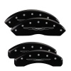 MGP 4 Caliper Covers Engraved Front & Rear Style 2/Chrysler Wing Black finish silver ch thumbnail 8