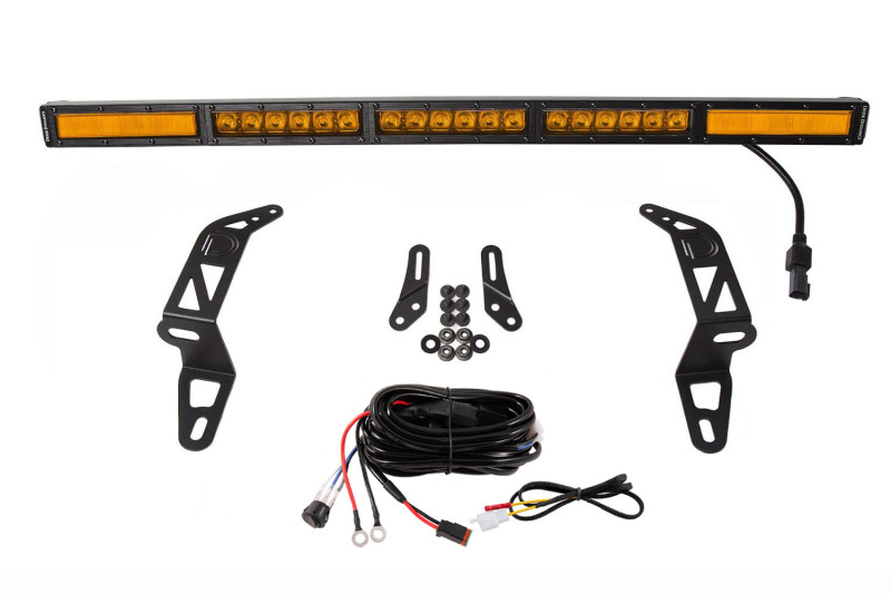 Diode Dynamics 18-21 Jeep JL Wrangler/Gladiator SS30 Bumper Bracket Kit - Amber Combo (Single) thumbnail 3