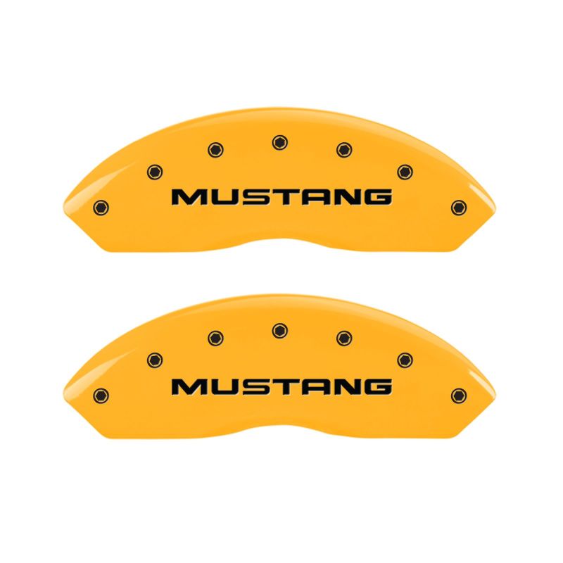 MGP 4 Caliper Covers Engraved Front Mustang Rear Sn95/Gt Yellow Finish Black Char 2001 Ford Mustang thumbnail 5