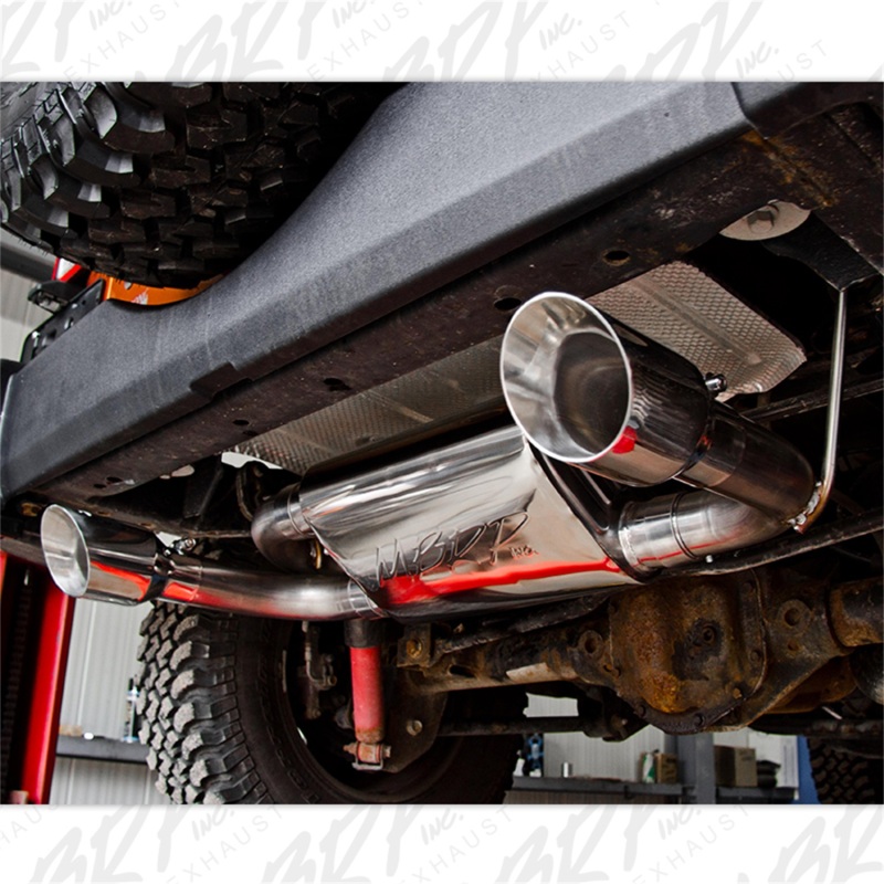 MBRP 07-14 Jeep Wrangler/Rubicon 3.6L/3.8L V6 Axle-Back Dual Rear Exit Aluminum Performance Exhaust thumbnail 6